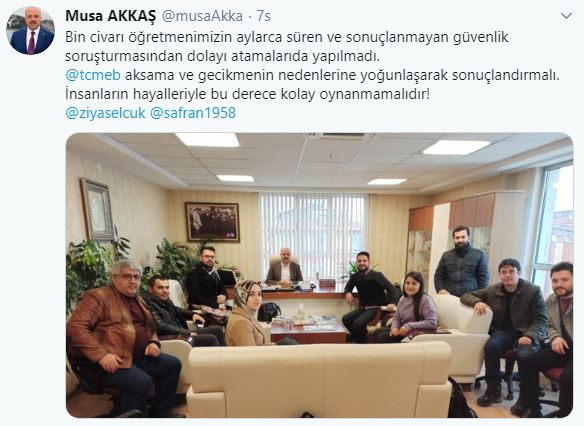 Güvenlik Soruşturması Sonuçlanmayan Öğretmenler Türk Eğitim-Sen'i Ziyaret Etti