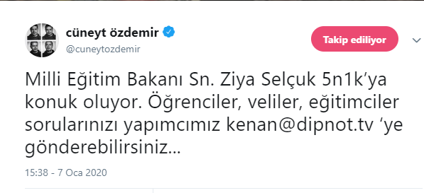 Bakan Selçuk Canlı Yayında Gündemdeki Soruları Cevaplandıracak