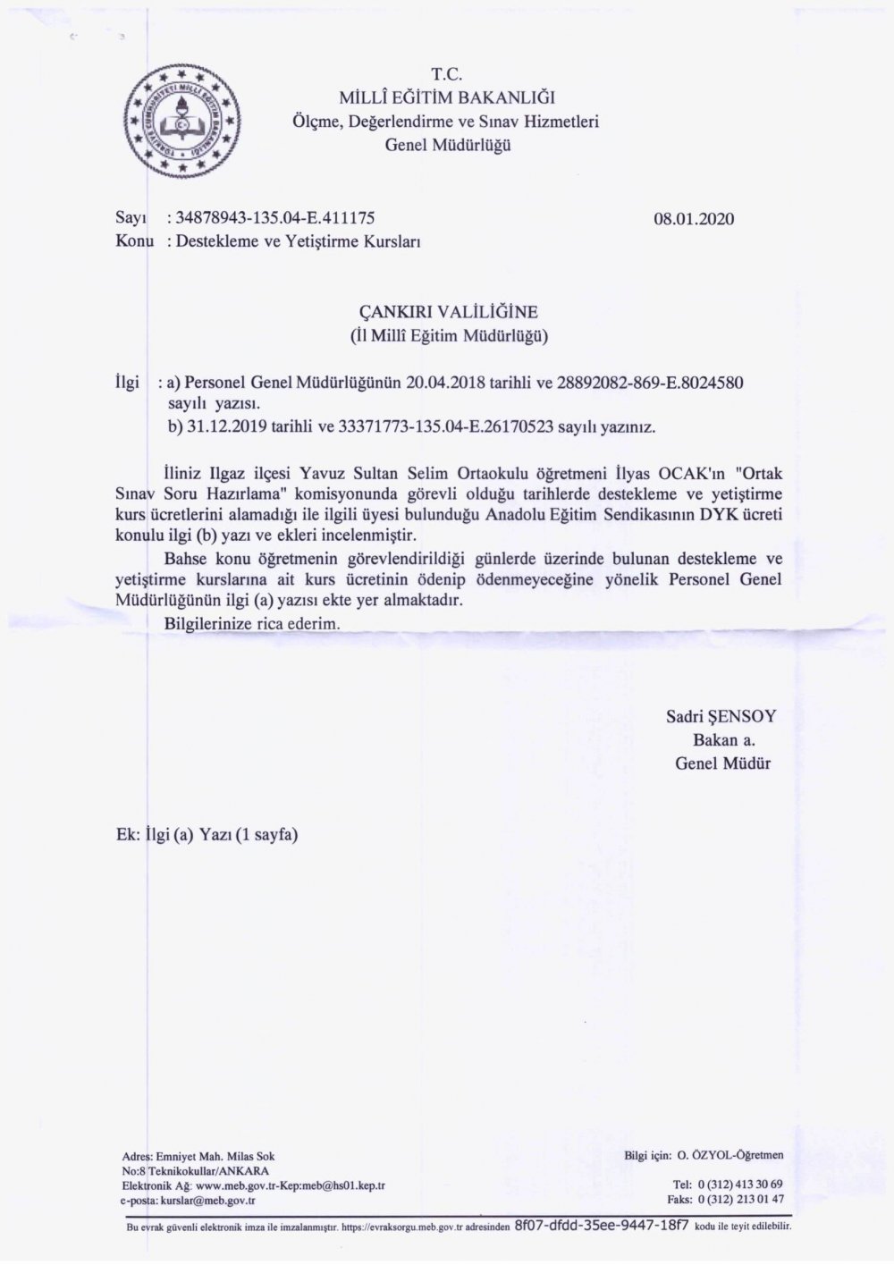 Anadolu Eğitim Sendikasının Dyk Talebi Karşılık buldu