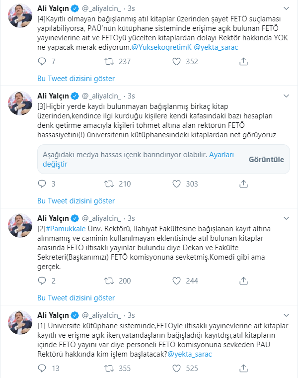 Üniversite FETÖ İddialarıyla Sarsıldı! Ali Yalçın'dan Flaş Açıklama!