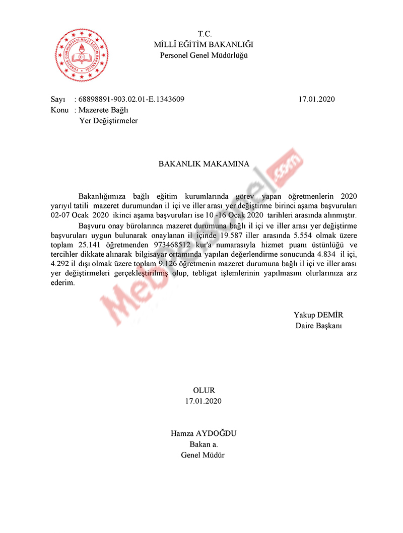 Özür Grubu Sayısal Verileri Açıklandı - İşte Yerleşemeyen Öğretmen Sayısı !