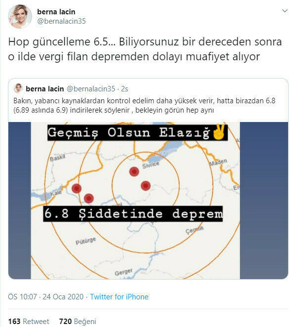 Deprem provokatörü Berna Laçin işinden kovuldu