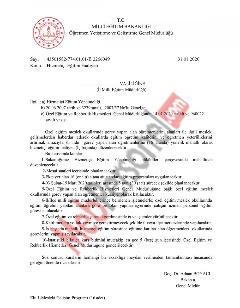 MEB O Öğretmenlere Hizmetiçi Eğitim Verecek