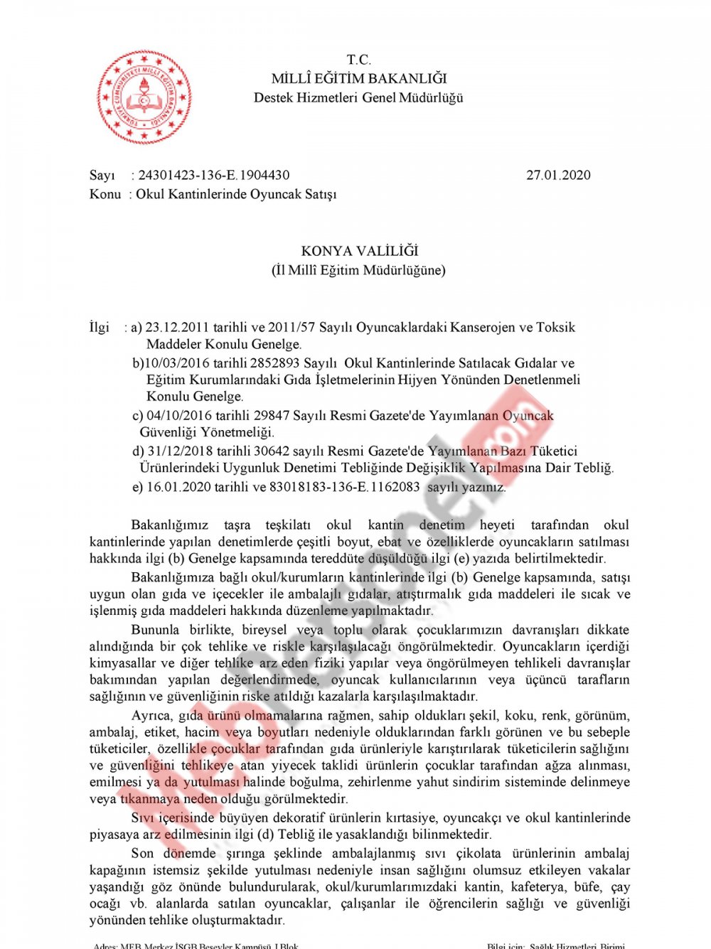 MEB Okulları Uyardı ! Bu Ürünler Kantinde Satılmamalı