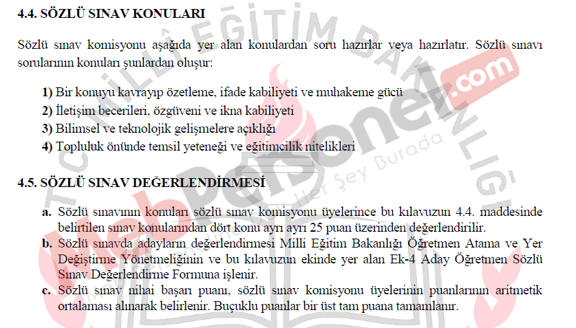 Sözleşmeli Öğretmen Atamaları Mülakatlarında Sorulan Soruların Tamamı