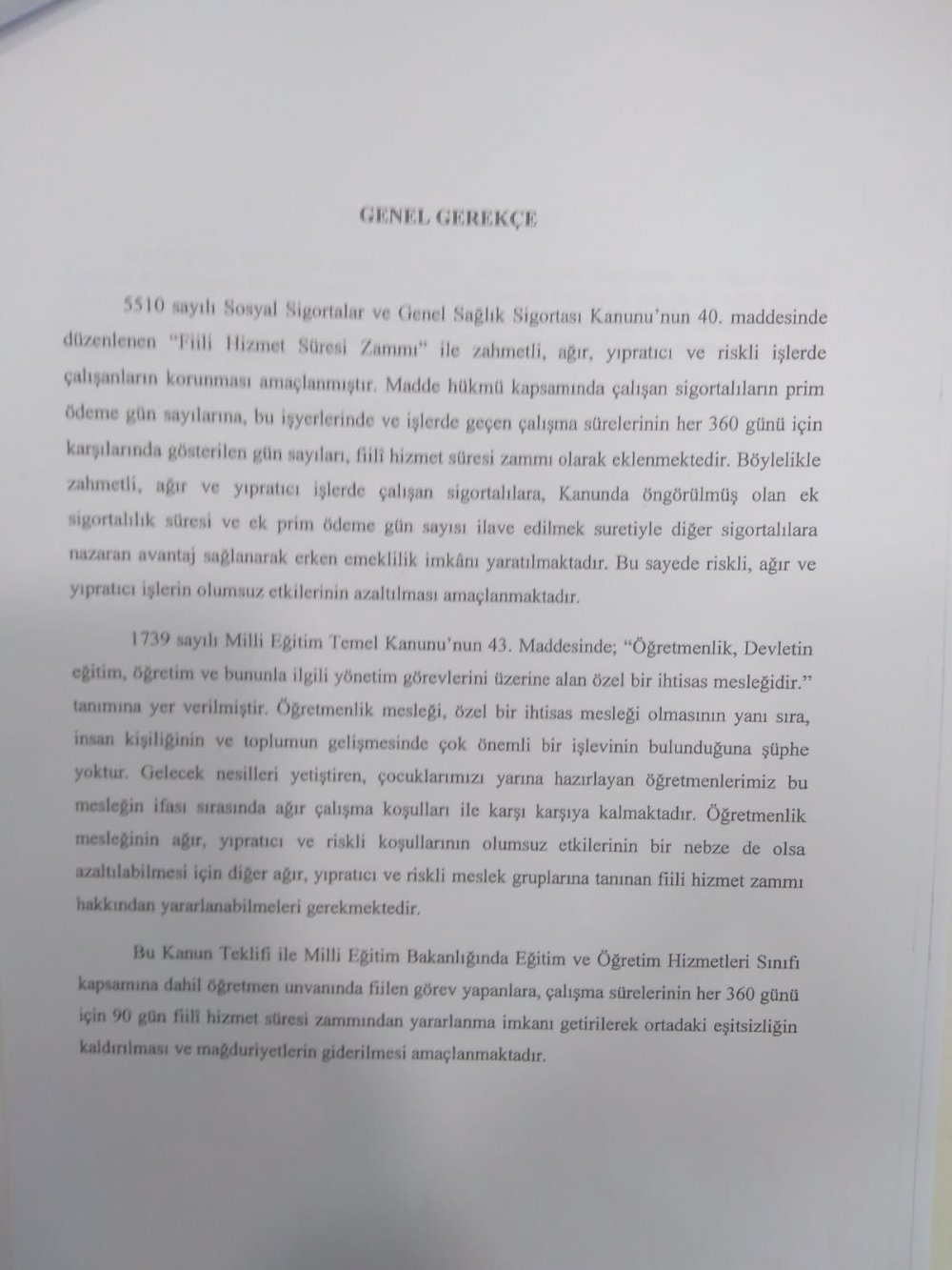 ÖĞRETMENE YIPRANMA PAYI İÇİN YASA TASARISI VERİLDİ