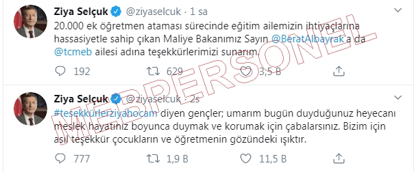 Ek 20 Bin Öğretmen Atamasında Kilidi Berat Albayrak Açtı