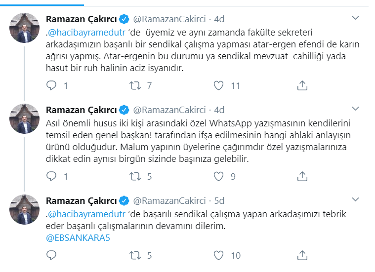 EBS Genel Başkan Yardımcısı ÇAKIRCI’DAN Genel Başkan GEYLAN’A Bu Yaptığınız Hangi Ahlaki Anlayışın Ürünü