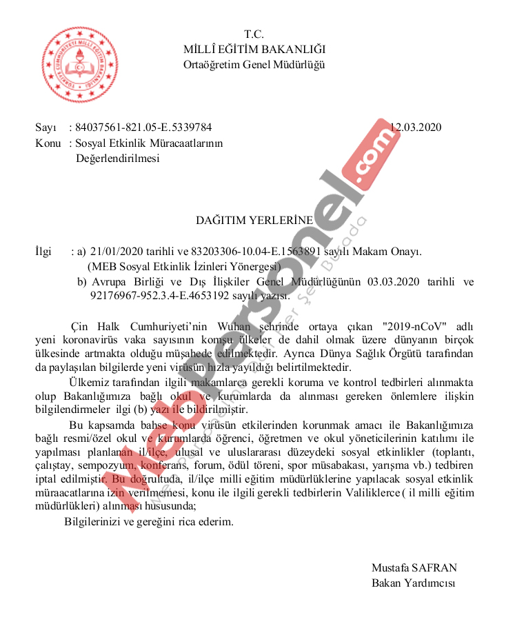 MEB'den okullar için önemli karar.İşte okullara gönderilen o resmi yazı