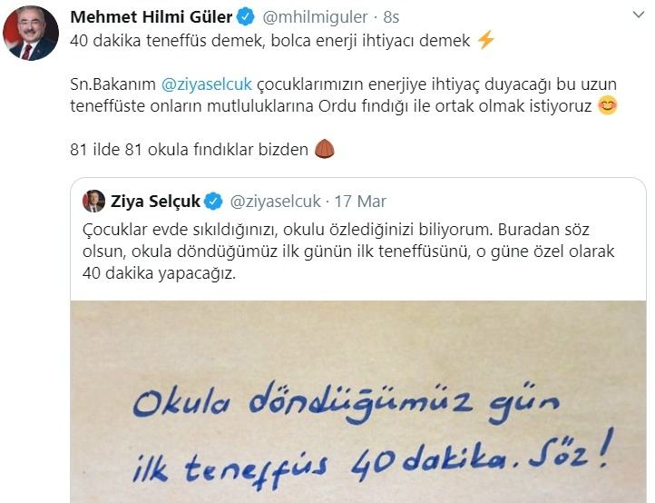 Bakan Ziya Selçuk'un Verdiği Söz Sosyal Medyanın En Çok Konuşulan Konusu Oldu