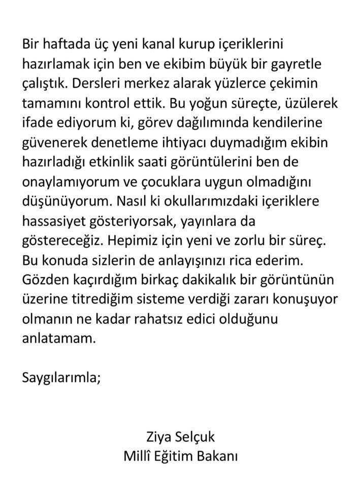 Ziya Selçuk: O görüntüleri ben de onaylamıyorum