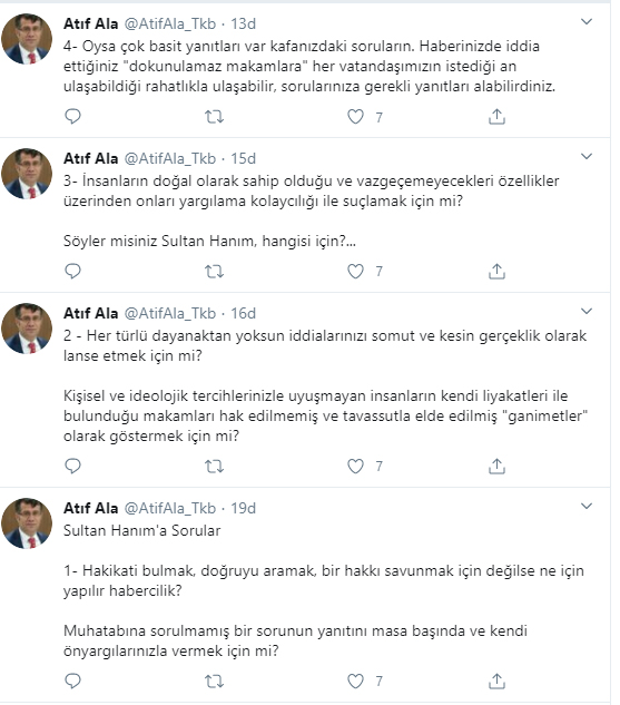 MEB Teftiş Kurulu Başkanı ATIF ALA'dan SULTAN Hanıma Sorular