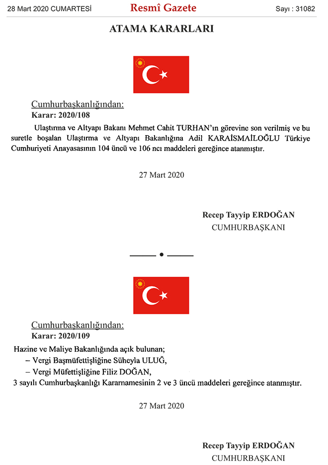 4 Bakanlığı kapsayan atama kararnameleri yayımlandı