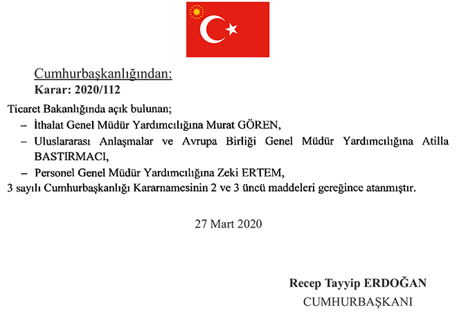 4 Bakanlığı kapsayan atama kararnameleri yayımlandı