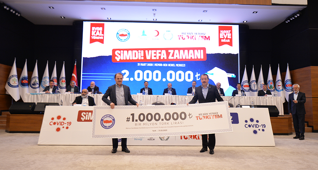 Memur-Sen'den Yardım Kampanyalarına 2 Milyon TL Destek