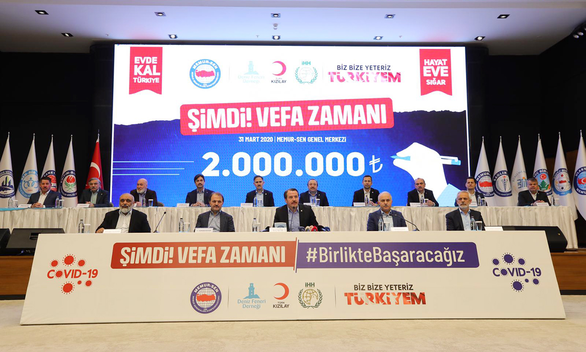 Memur-Sen'den Yardım Kampanyalarına 2 Milyon TL Destek
