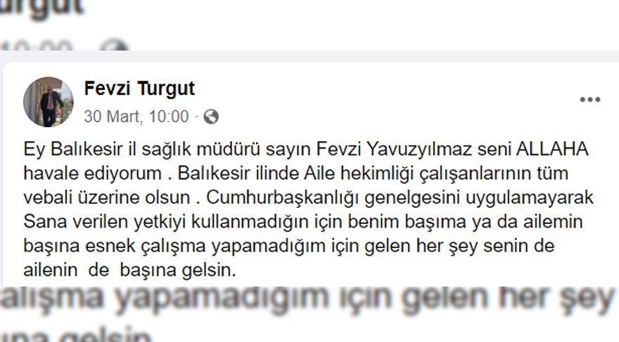 Sosyal Medyadan İl Müdürüne Veryansına 2 Ay Uzaklaştırma