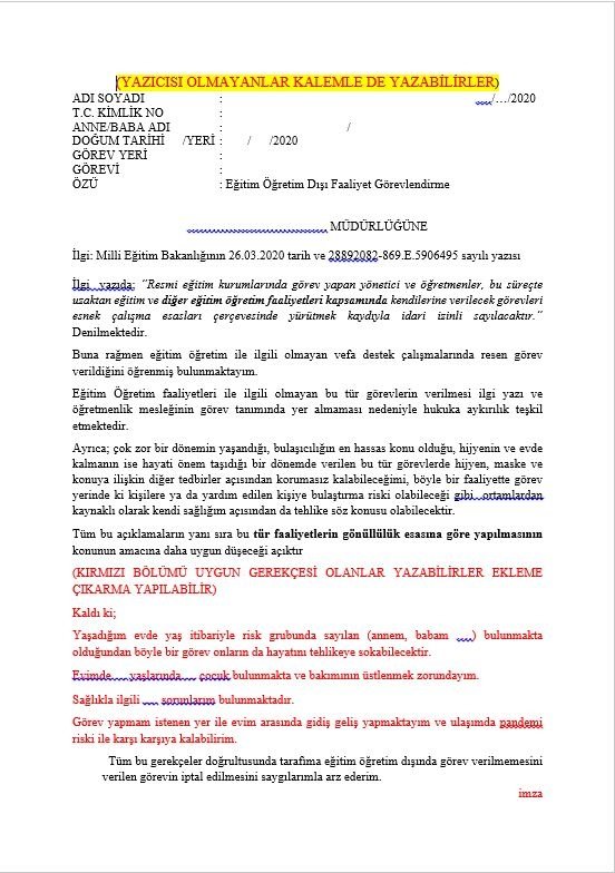 Sendika, Öğretmenlere Dilekçe Yazdırarak Destek Kampanyasına Katılmamasını İstedi