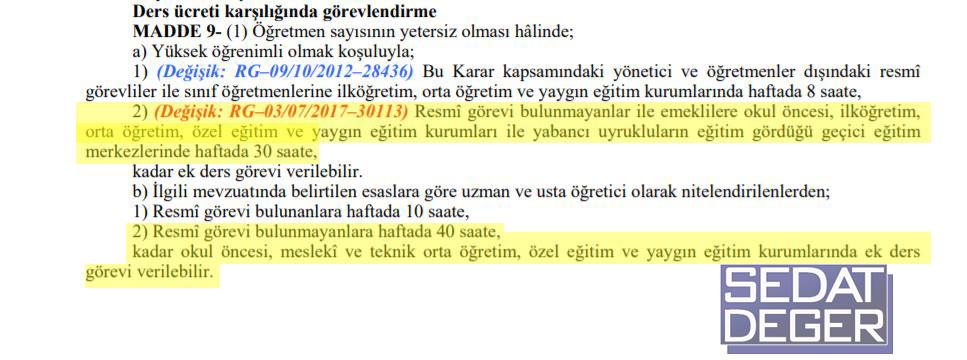 5 Soruda Ek Ders Yönetmeliğine Eklenen Geçici 6. Maddenin Anlamı