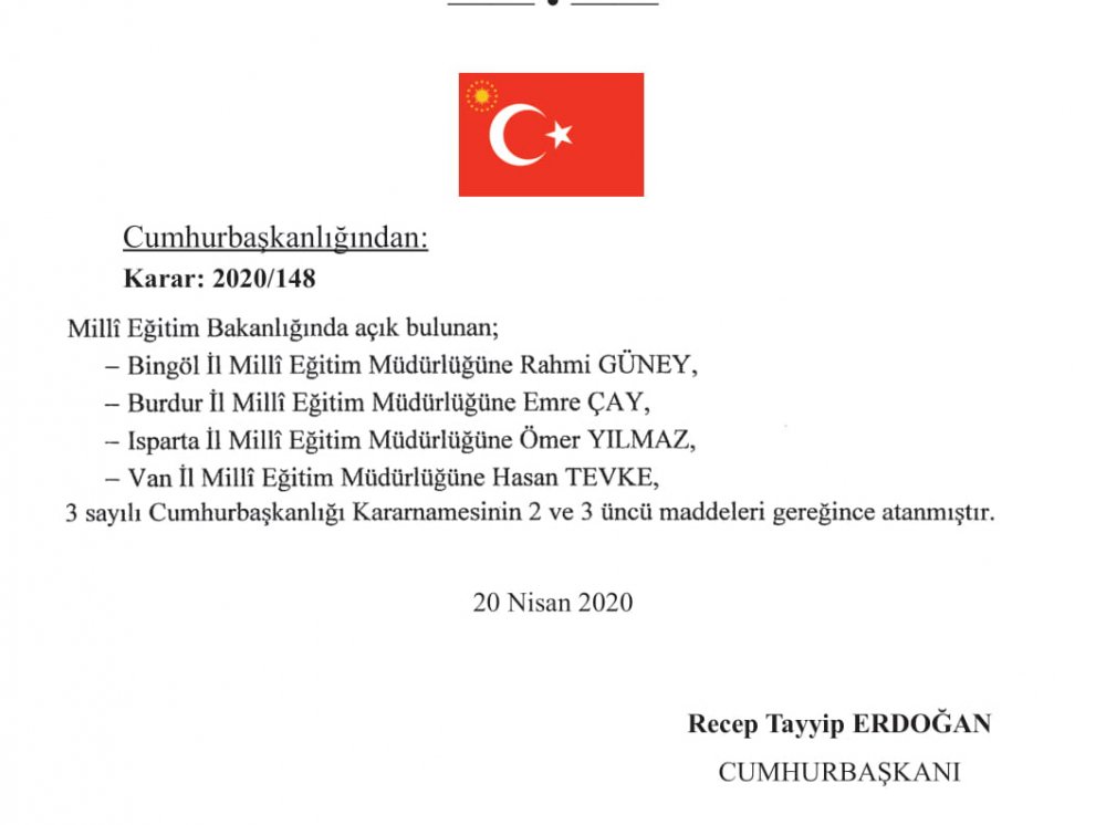 4 İl milli eğitim müdürünün asaleten ataması yapıldı