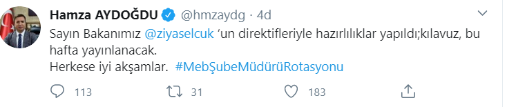 MEB Şube Müdürlüğü Rotasyon Kılavuzu Bu Hafta Yayınlanacak