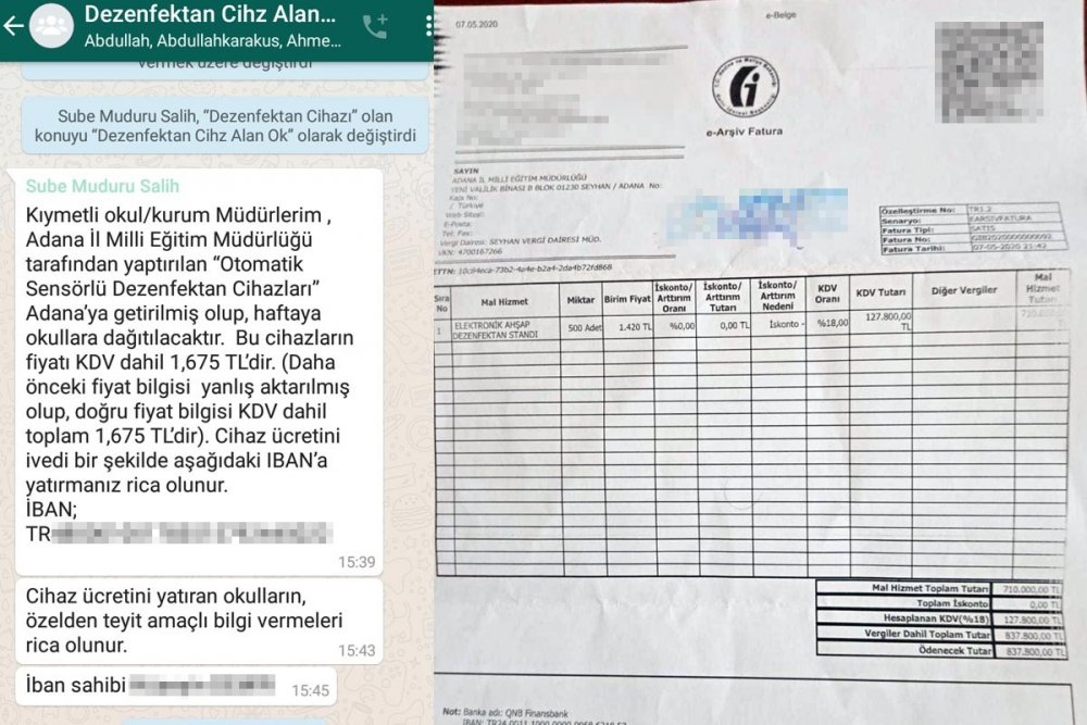 İl Milli Eğitim, okullara IBAN attı, Okul başı 1.675 TL istedi.