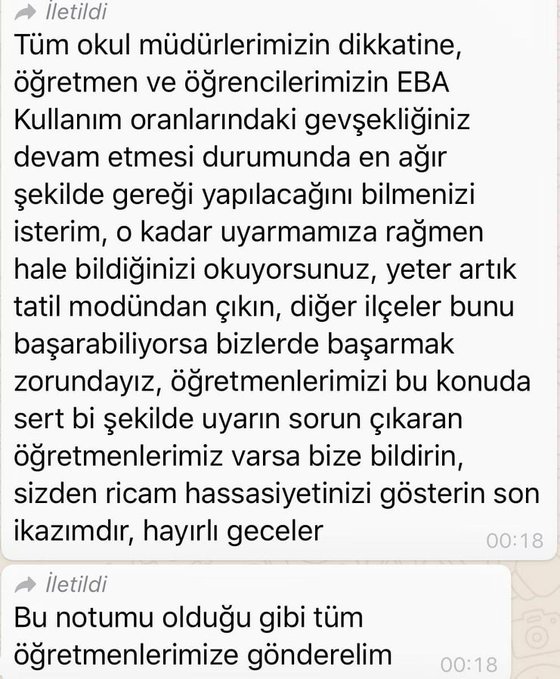 İlçe Milli Eğitim Müdüründen Okul Müdürlerine ve Öğretmenlere Tehdit Dolu Sözler