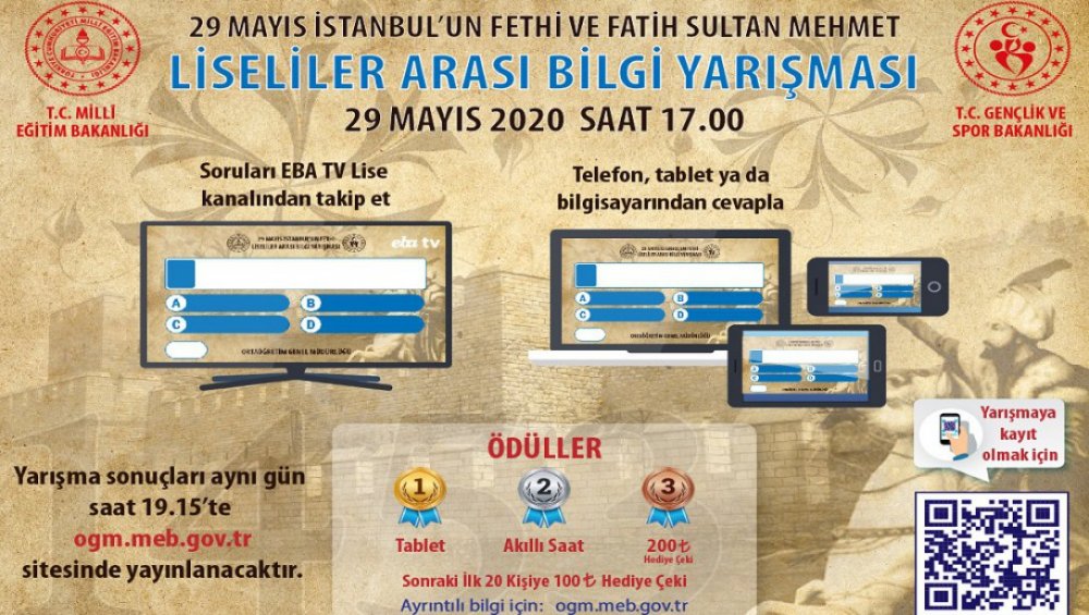 MEB'den İstanbul'un fethine ilişkin bilgi yarışması