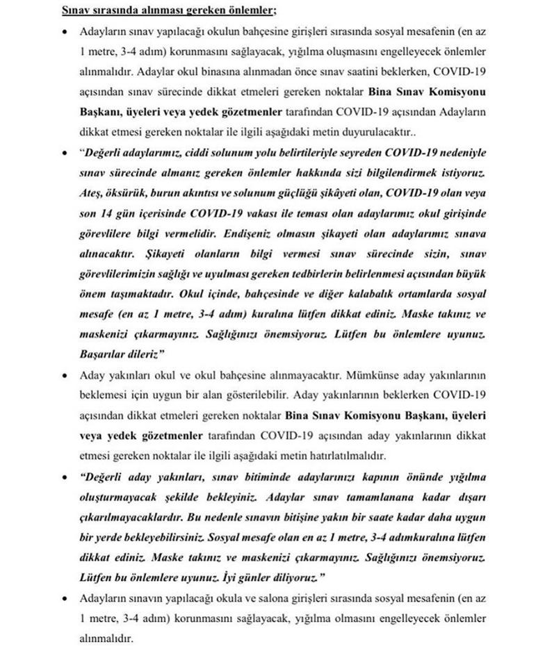 LGS’de Alınması Gereken Önlemler