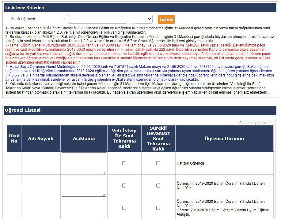 MEB'den İlkokul ve Ortaokul Sene Sonu İş ve İşlemleri Yazısı