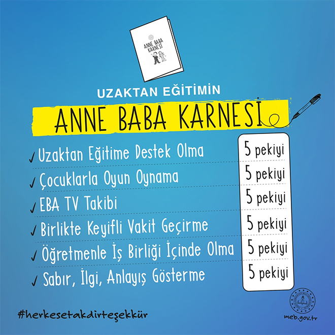 Bakan Ziya Selçuk'tan velilere ve öğrencilere 'karne' mesajı