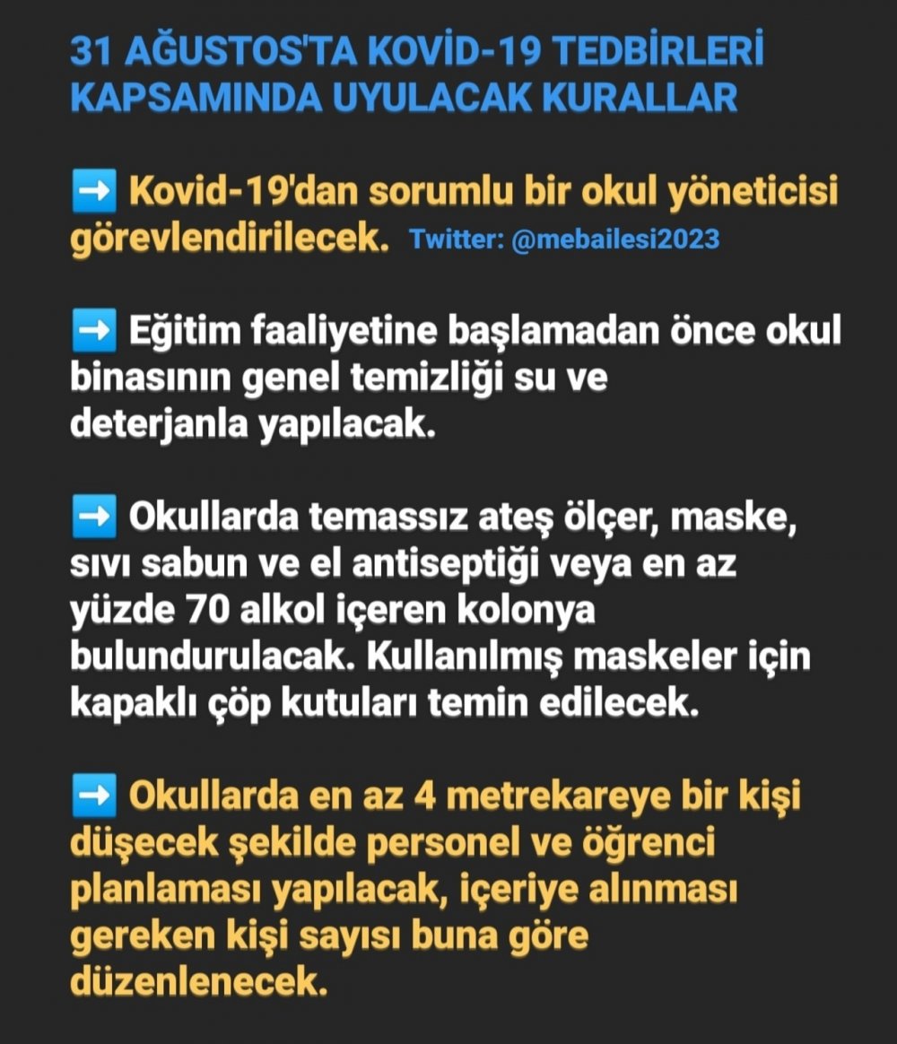 Okullar bu önlemler ile açılacak