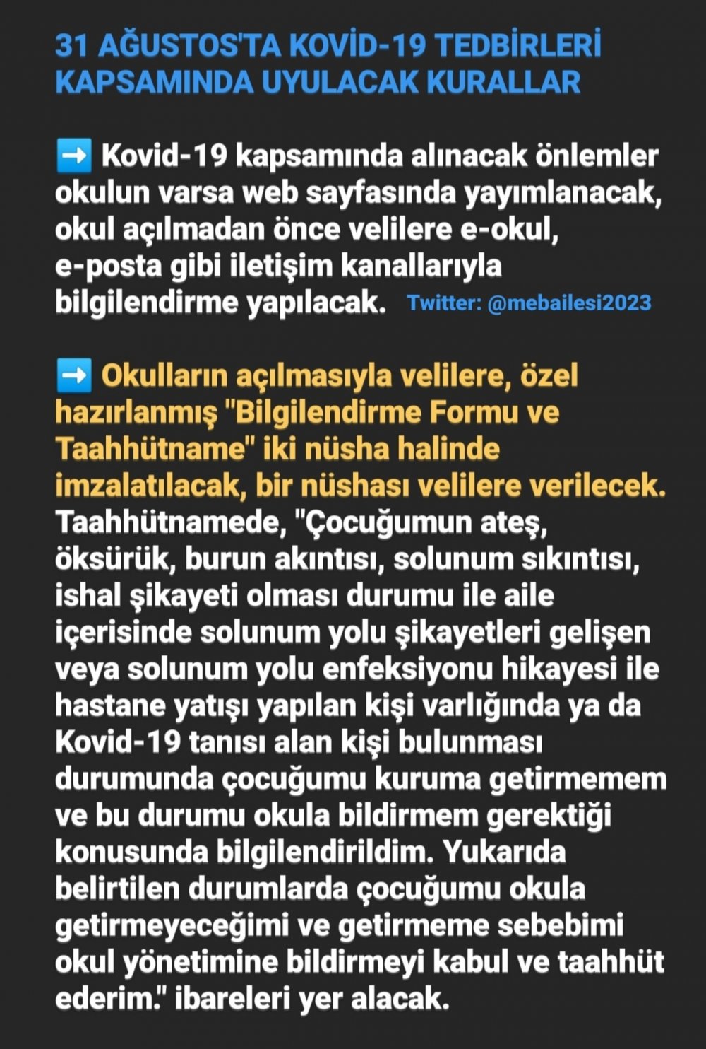 Okullar bu önlemler ile açılacak