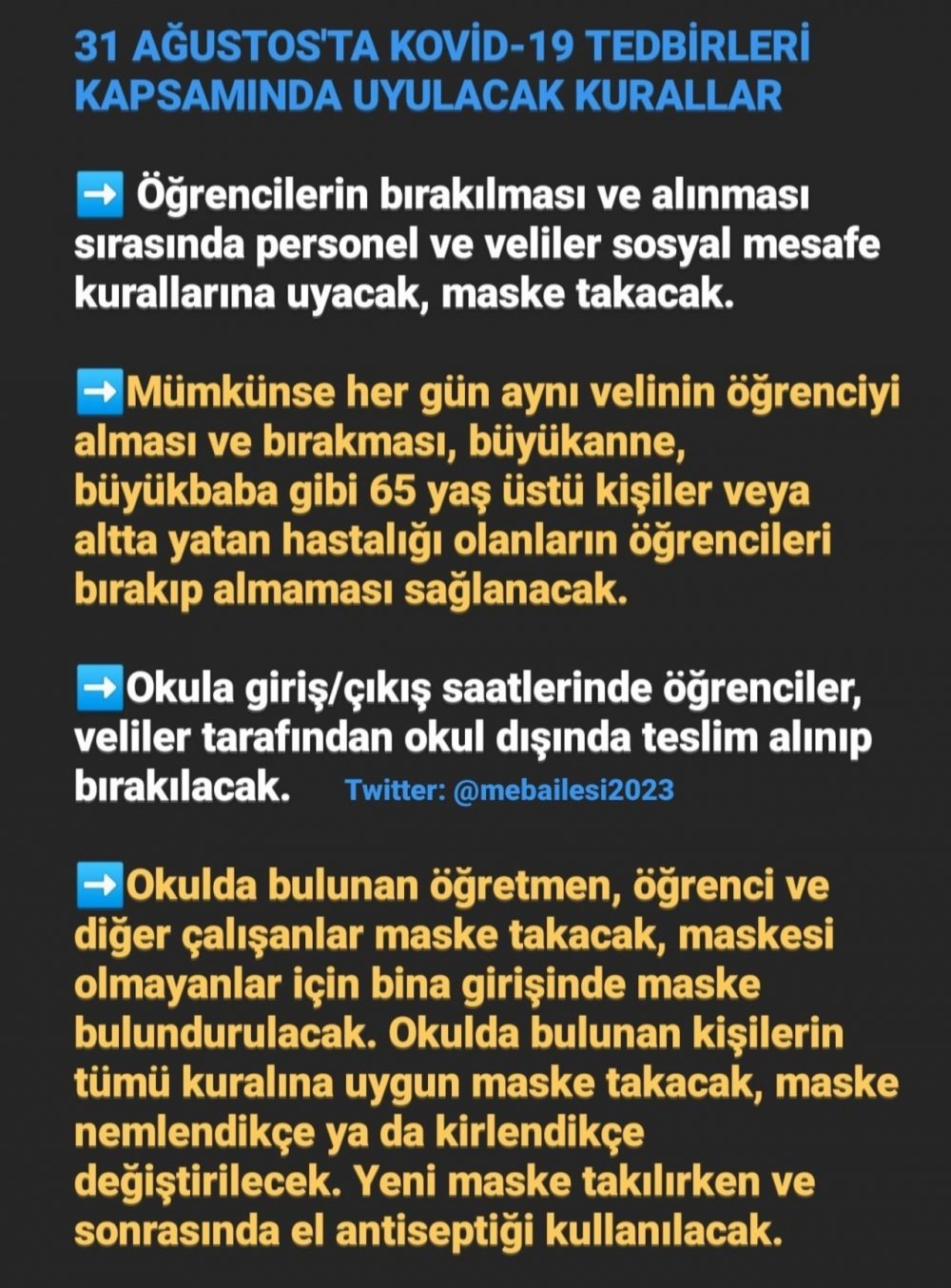 Okullar bu önlemler ile açılacak