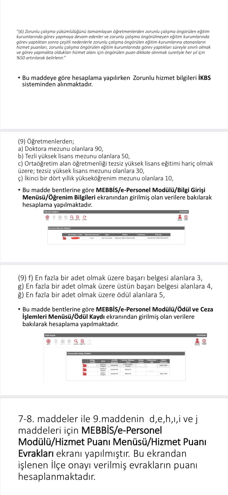 MEB Hizmet Puanı Ekleme Tanıtım Kılavuzu