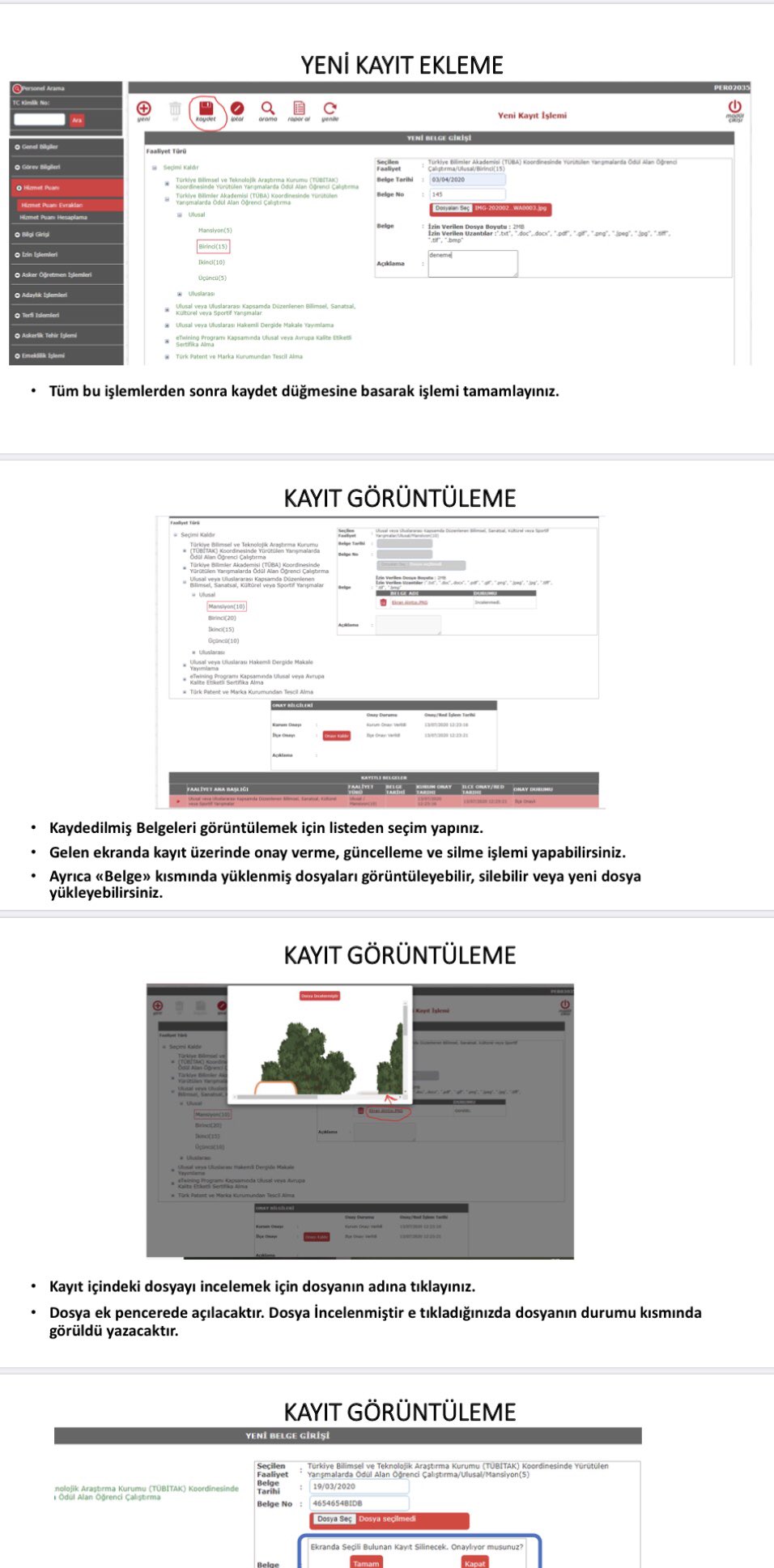 MEB Hizmet Puanı Ekleme Tanıtım Kılavuzu