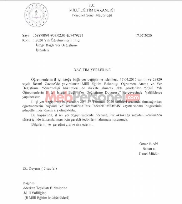 MEB, ''MEBBİS Kayıtlarındaki Öğretmen Bilgilerini Güncelleyin'' Dedi