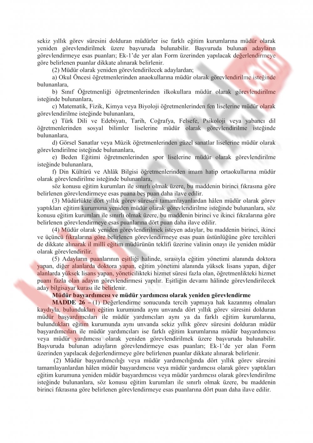 MEB Yönetici Atama Yönetmeliği Değişiyor..İşte o yeni taslak..