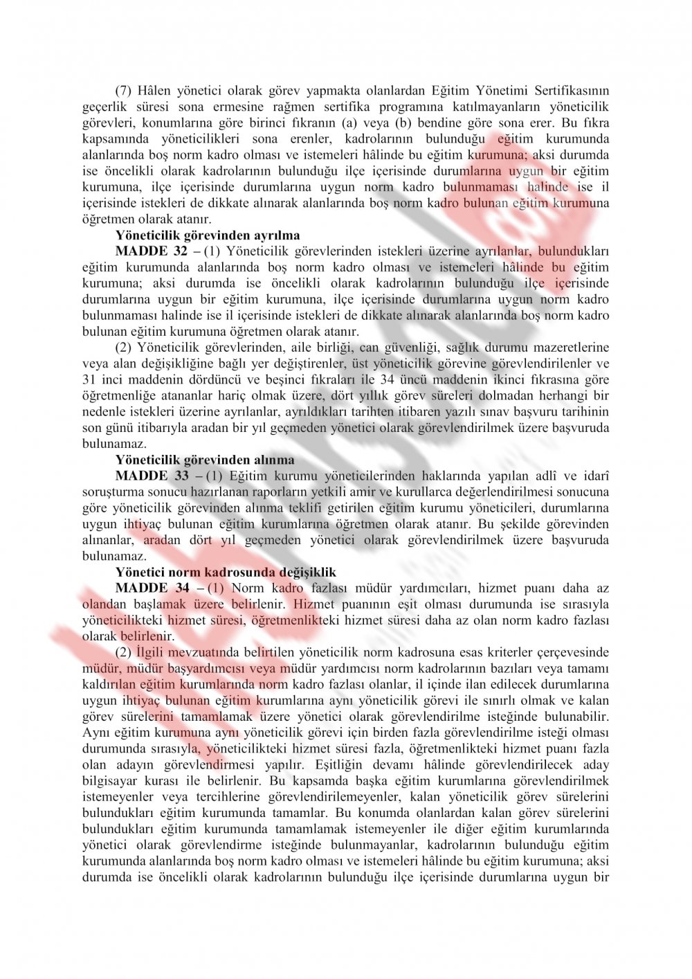 MEB Yönetici Atama Yönetmeliği Değişiyor..İşte o yeni taslak..