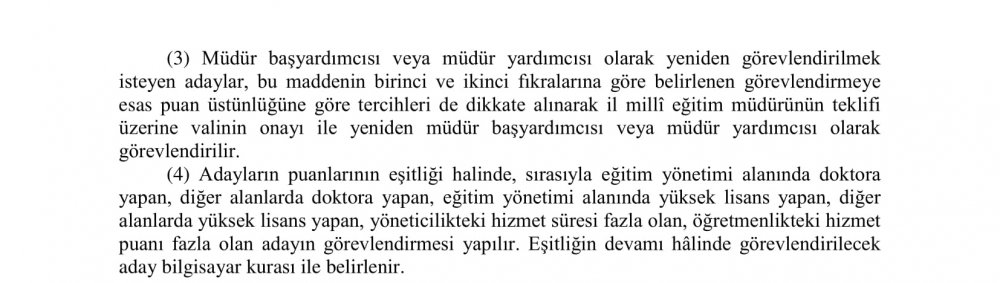 Müdür Başyardımcılığı kadrosu geri geliyor