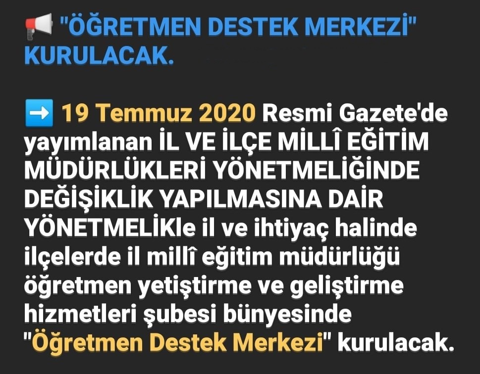 MEB harekete geçiyor! Öğretmen Destek Merkezleri Geliyor