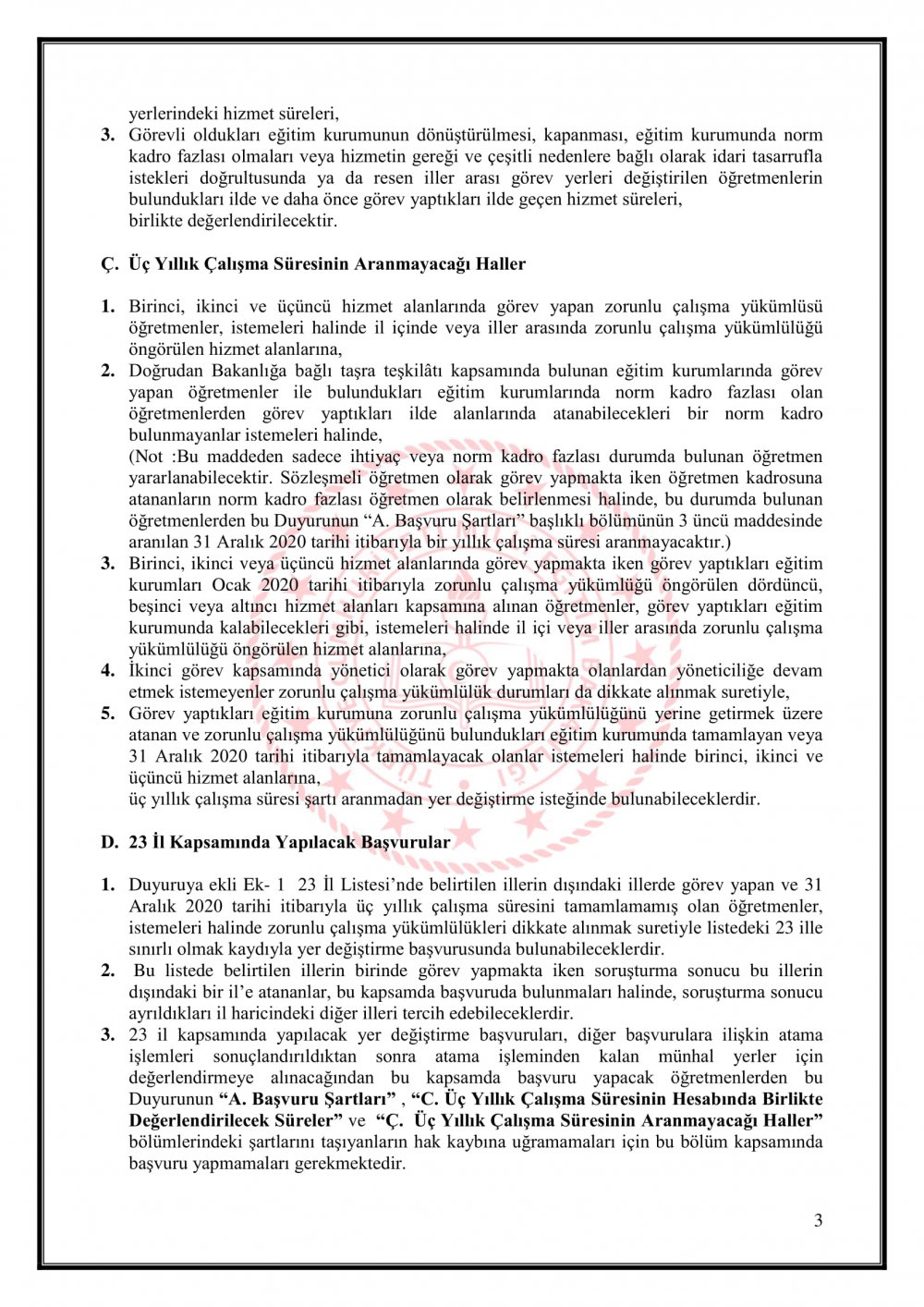 Öğretmenlerin 2020 İl Dışı Atama Kılavuzu Yayımlandı