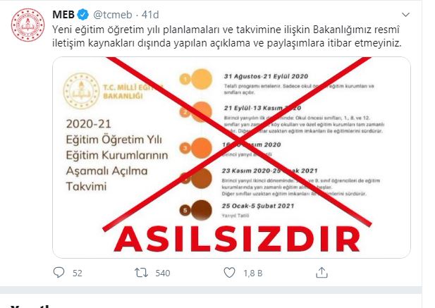 MEB'den sosyal medyada dolaşan o belgeye yalanlama geldi