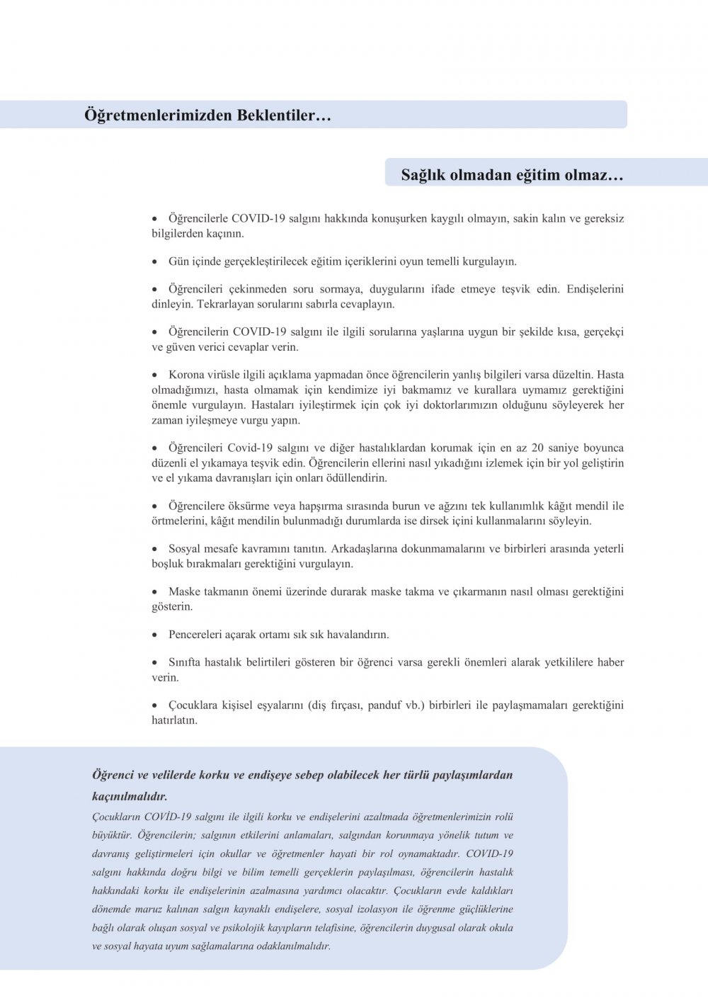 MEB'den ''Okula Uyum Haftası'' İle İlgili Resmi Yazı