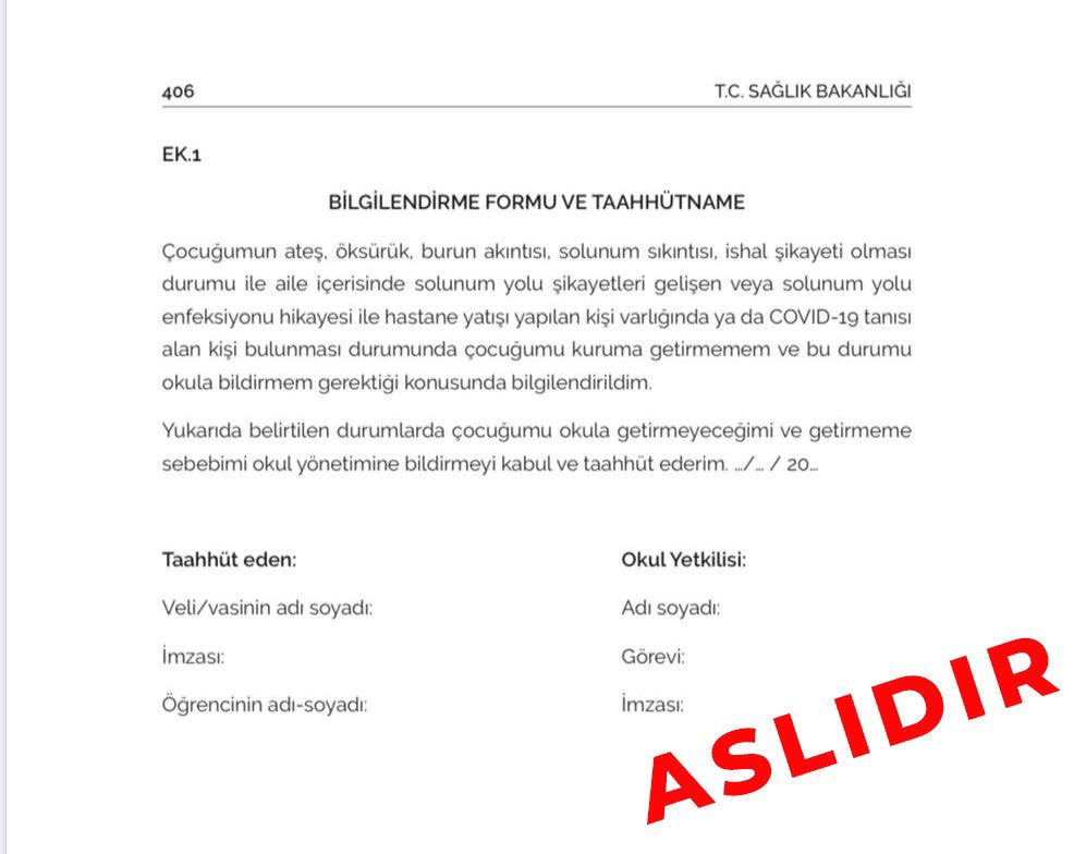 MEB Açıkladı: ''Öğrencilere Dağıtılan O Formlar Asılsızdır''