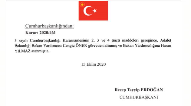 Bakan yardımcısı görevden alındı