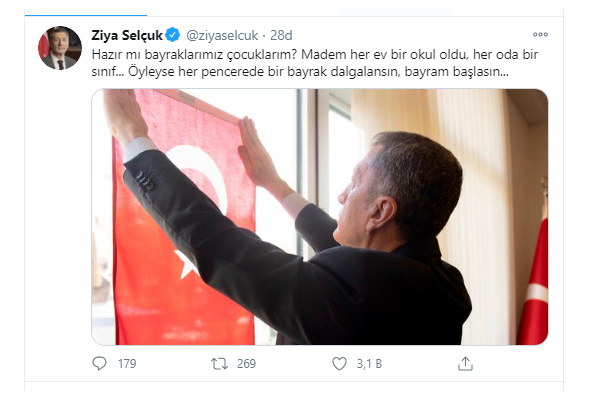 Bakan Selçuk: Hazır mı bayraklarımız çocuklarım?