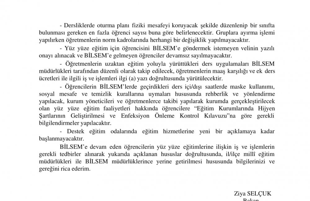 MEB'den yeni yüz yüze eğitim yazısı