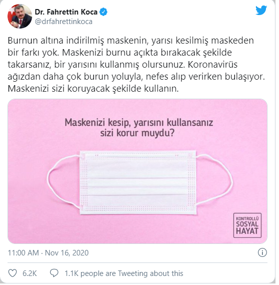 Bakan Koca: Virüs daha çok bu yolla bulaşıyor