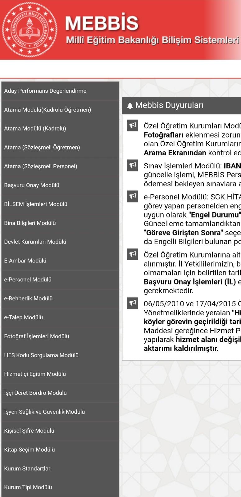 MEBBİS'e yeni özellik! HES kodu sorgulaması geldi
